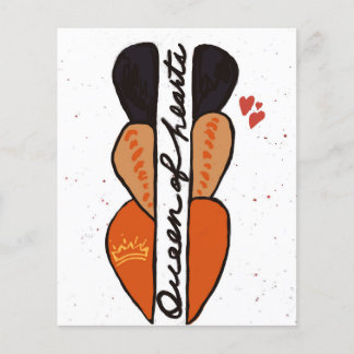 Tarjeta de felicitación plana Queen of Hearts
