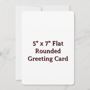 Tarjeta de felicitación plana redondeada de 5" x 7