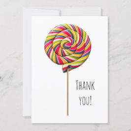 Tarjeta de felicitación plana Swirl Lollipop