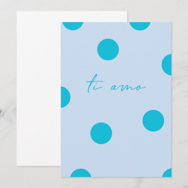 Tarjeta de felicitación plana Ti amo (Anverso / Reverso)