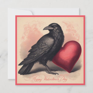Tarjeta de felicitación plana vintage de San Valen