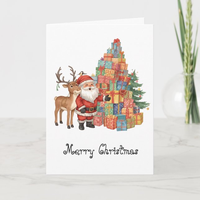 Tarjeta de felicitación plegable caprichosa de San (Anverso)