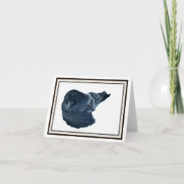 Tarjeta de felicitación plegable - cuervo en capa