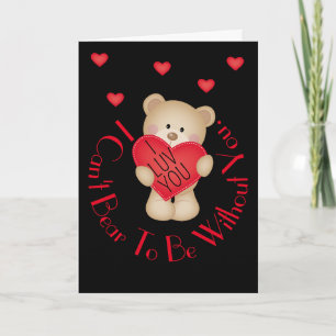 Tarjeta de felicitación plegable de 5" x 7" "Te Am