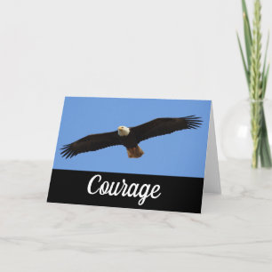 Tarjeta de felicitación plegable de águila volando
