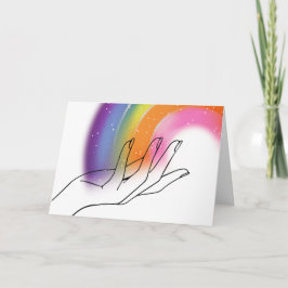 Tarjeta de felicitación plegable de amor y luz