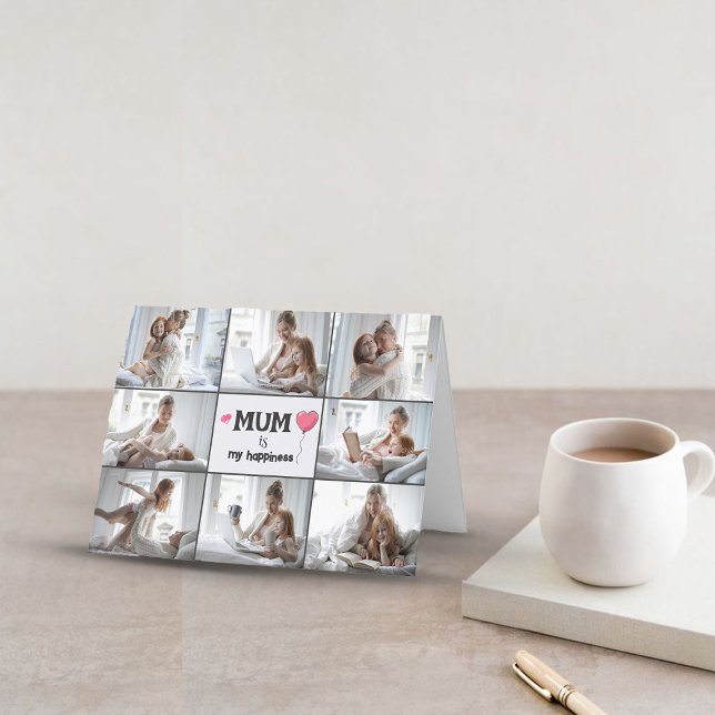 Tarjeta de felicitación plegable de collage de fot (Subido por el creador)