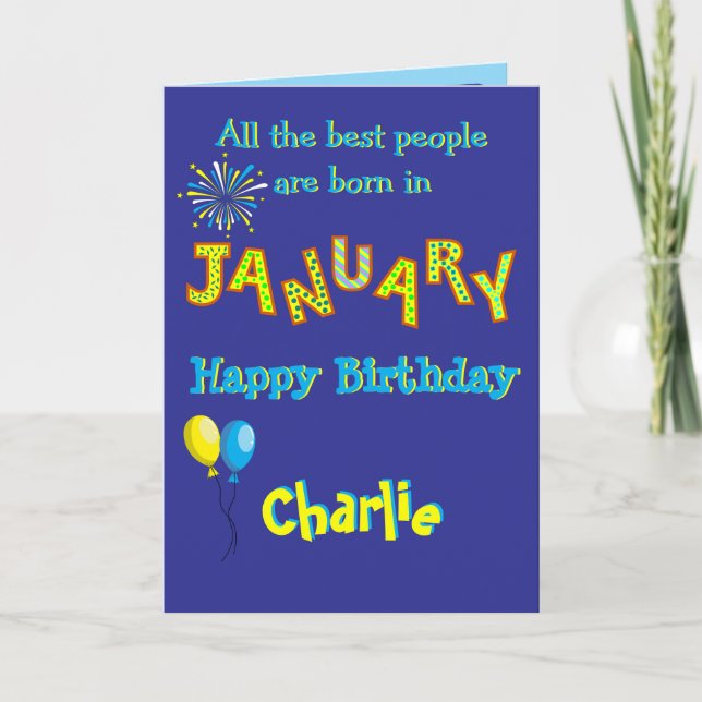 Tarjeta de felicitación plegable de cumpleaños de  (Anverso)