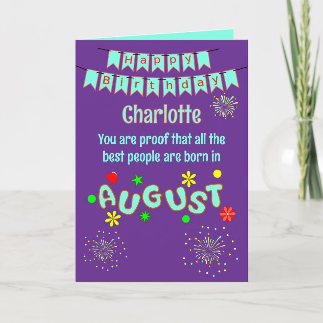 Tarjeta de felicitación plegable de cumpleaños de  (Anverso)
