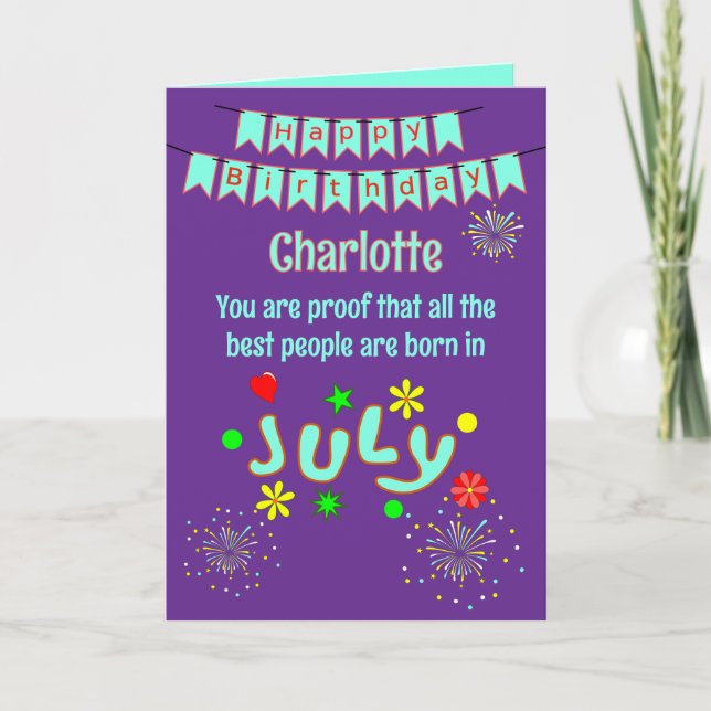 Tarjeta de felicitación plegable de cumpleaños de  (Anverso)