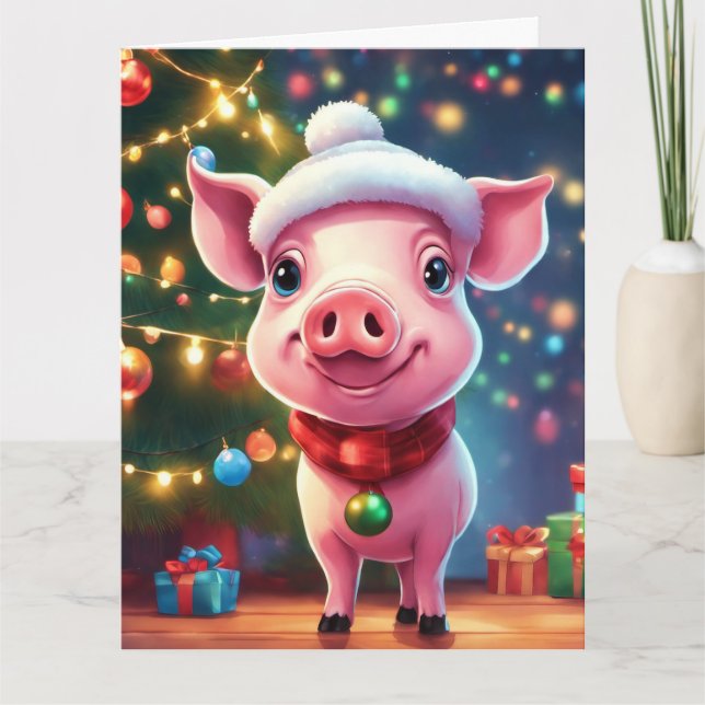Tarjeta de felicitación plegable de Navidad (Anverso)