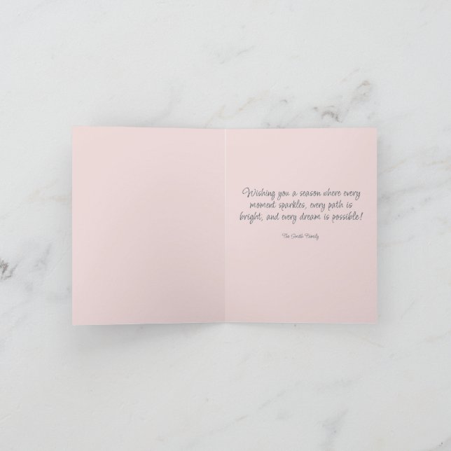 Tarjeta de Felicitación Plegable de Vanagon Rosa (Interior)