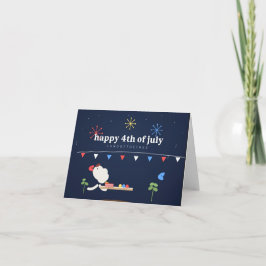 Tarjeta de felicitación plegable del día de la Ind
