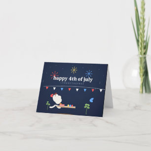 Tarjeta de felicitación plegable del día de la Ind