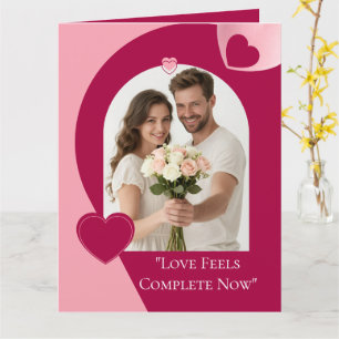 Tarjeta de felicitación plegable del Día de San Va