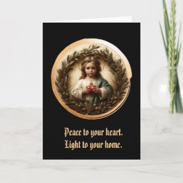 Tarjeta de felicitación plegable del Niño de la Ll