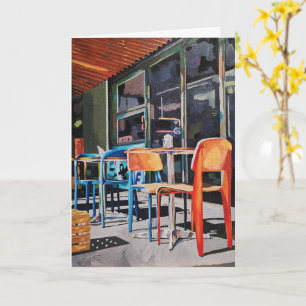 Tarjeta de felicitación plegable diaria Silla Nara