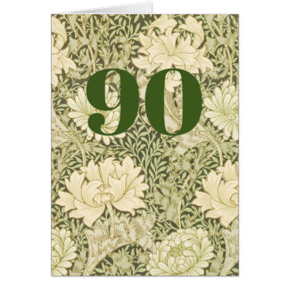 Tarjeta de felicitación plegable floral por 90 cum