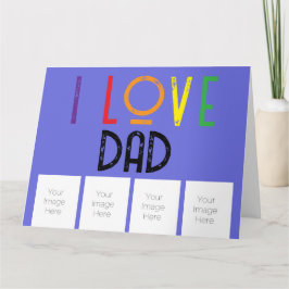 Tarjeta de felicitación plegable fotos de papá que