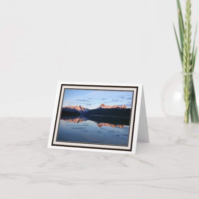 Tarjeta de felicitación plegable - Lago Redfish, I (Anverso)