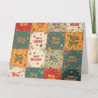 Tarjeta de Felicitación Plegable para Año Nuevo