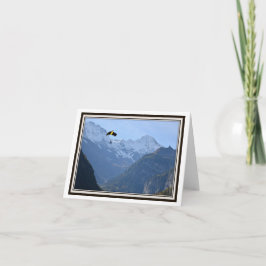 Tarjeta de felicitación plegable – Parapente en Su