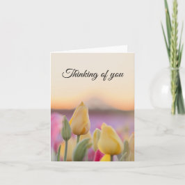 Tarjeta de felicitación plegable Pensando en ti