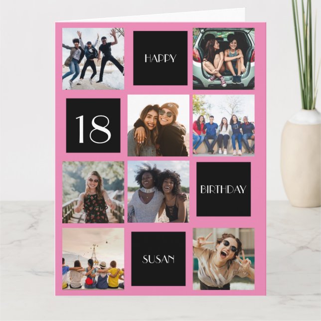 Tarjeta de felicitación plegable personalizada con (Anverso)