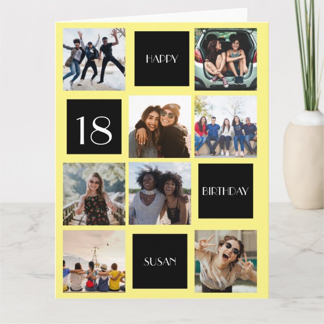 Tarjeta de felicitación plegable personalizada con (Anverso)