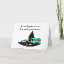 Tarjeta de felicitación plegable Retro Camping Car