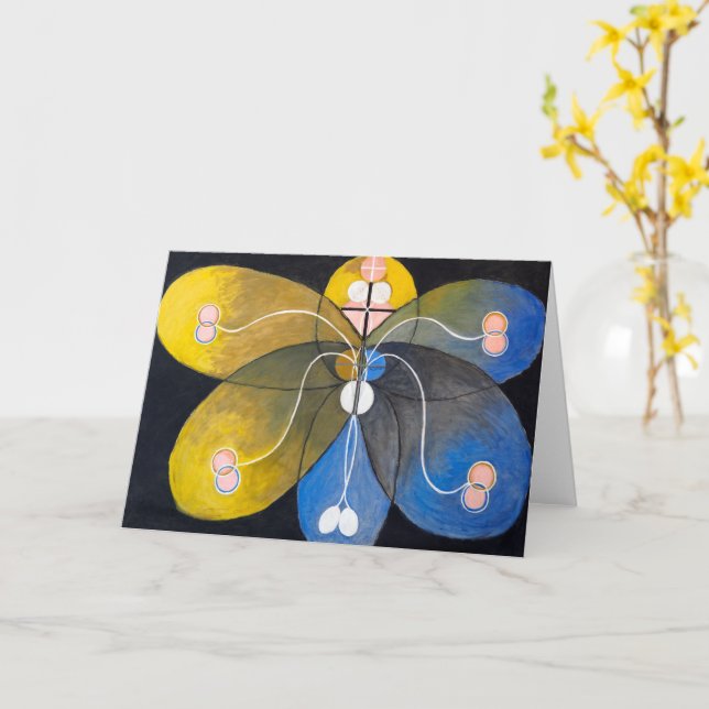 Tarjeta de felicitación plegada (flor amarilla)