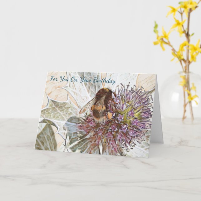 Tarjeta de felicitación plegada (flor amarilla)