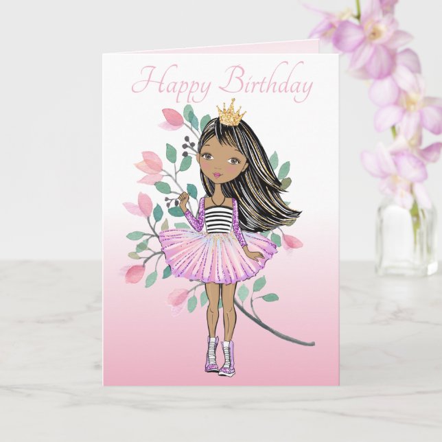 Tarjeta de felicitación plegada (Orquídea)