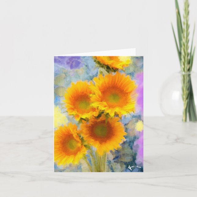 Tarjeta de felicitación plegada: Alegría del giras (Anverso)
