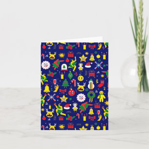 Tarjeta de felicitación plegada asiria pequeña de 