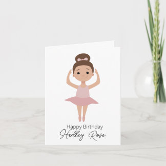 Tarjeta de felicitación plegada Ballerina
