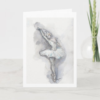Tarjeta de felicitación plegada Ballerina