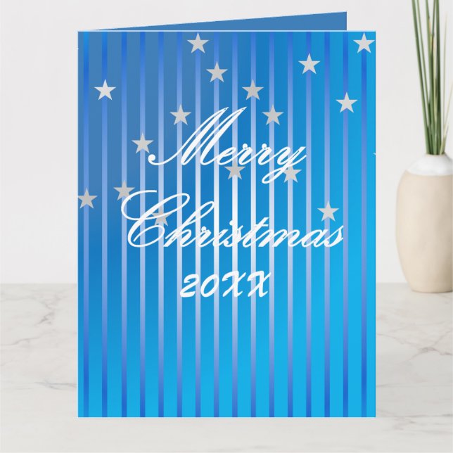 Tarjeta de felicitación plegada Be Merry and Shine (Anverso)