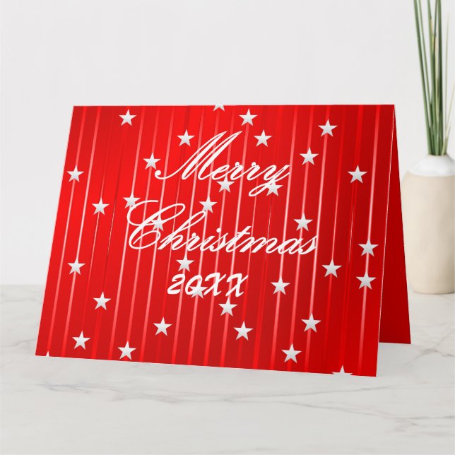 Tarjeta de felicitación plegada Be Merry and Shine (Anverso)