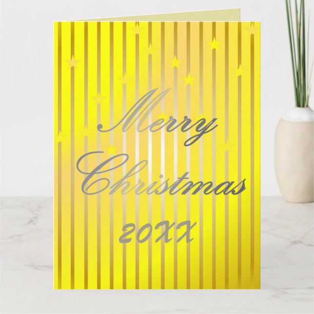 Tarjeta de felicitación plegada Be Merry and Shine (Anverso)