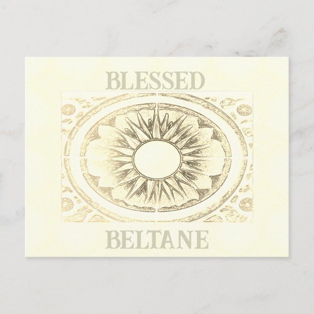 Tarjeta de felicitación plegada Beltane Horizon (Anverso)