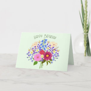 Tarjeta de felicitación plegada Blumenstrauss