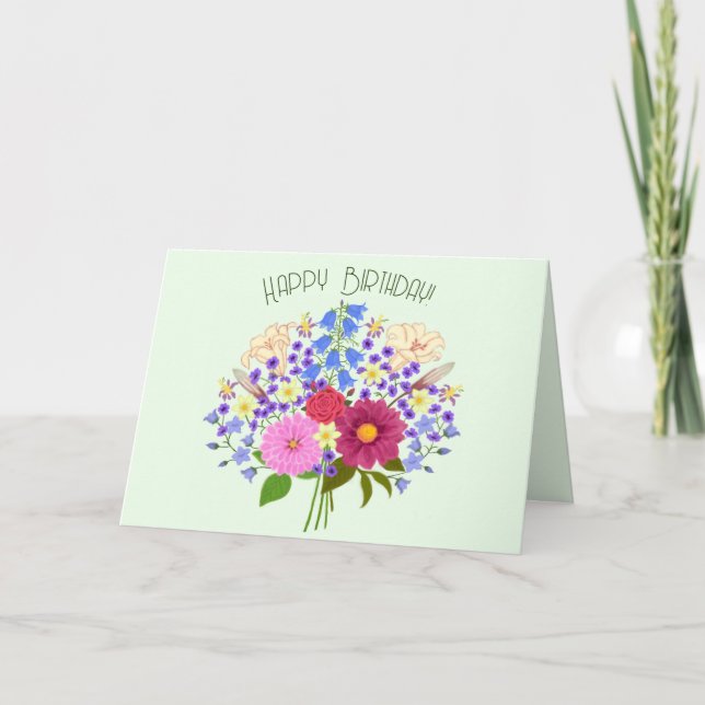 Tarjeta de felicitación plegada Blumenstrauss (Anverso)