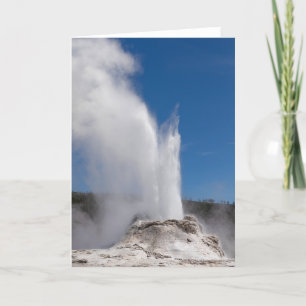 Tarjeta de felicitación plegada Castle Geyser