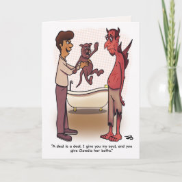 Tarjeta de felicitación plegada Clawdia