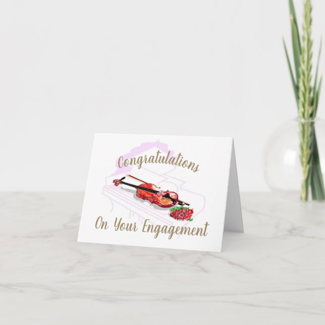 Tarjeta de felicitación plegada : compromiso (Anverso)