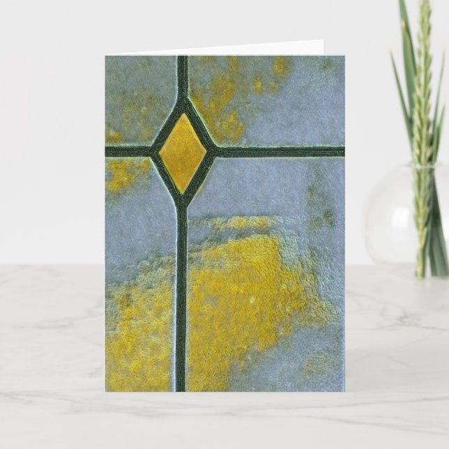 Tarjeta de felicitación plegada con contorno cruza (Anverso)