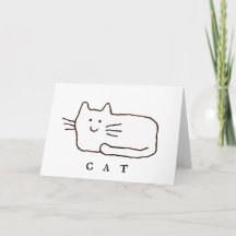 Tarjeta de felicitación plegada con dibujo lineal