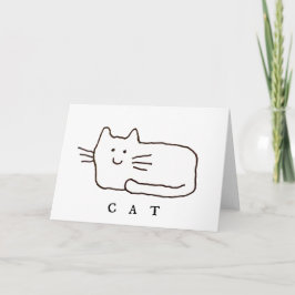 Tarjeta de felicitación plegada con dibujo lineal