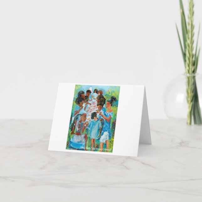 Tarjeta de felicitación plegada "Crab Table" (Anverso)